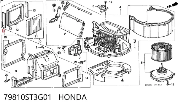  79810ST3G01 Honda