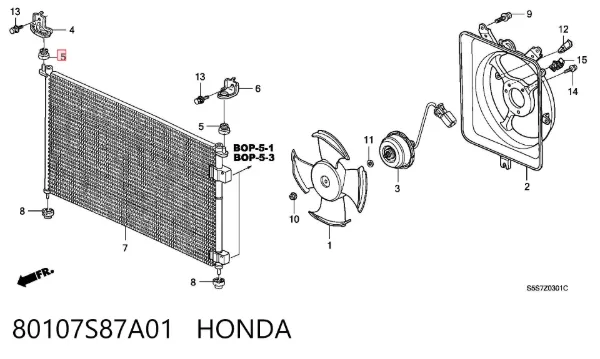  80107S87A01 Honda