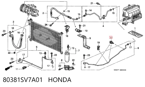  80381SV7A01 Honda