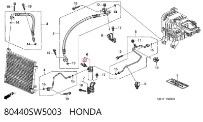 Sensor de presión absoluta del aire acondicionado HONDA 80440SW5003