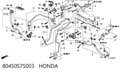 Sensor de presión absoluta del aire acondicionado HONDA 80450S7S003