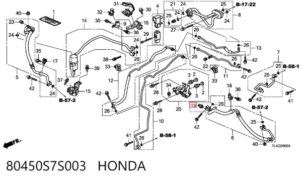 Sensor de presion de aire acondicionado 80450S7S003 Honda