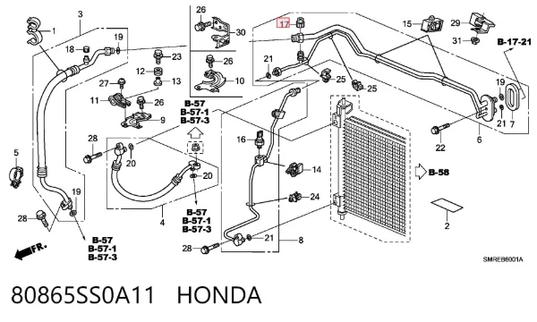  80865SS0A11 Honda