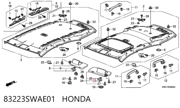  83223SWAE01 Honda
