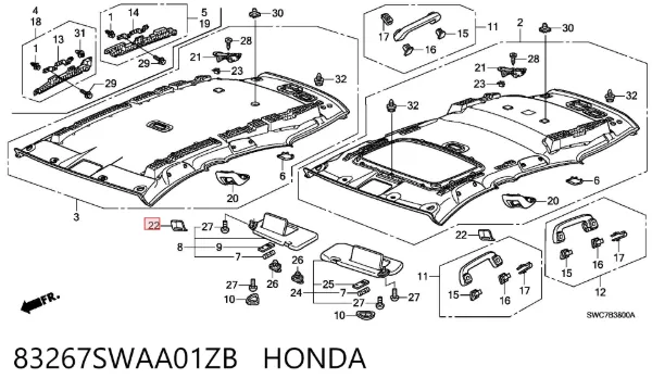  83267SWAA01ZB Honda