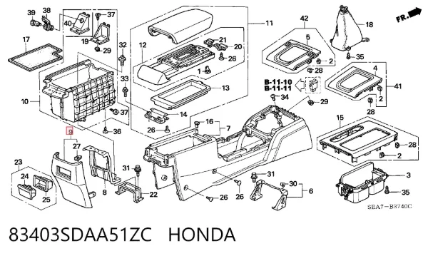  83403SDAA51ZC Honda