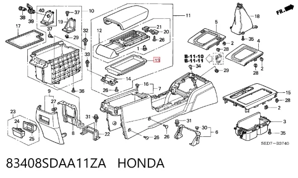  83408SDAA11ZA Honda