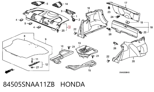  84505SNAA11ZB Honda
