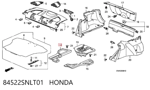  84522SNLT01 Honda
