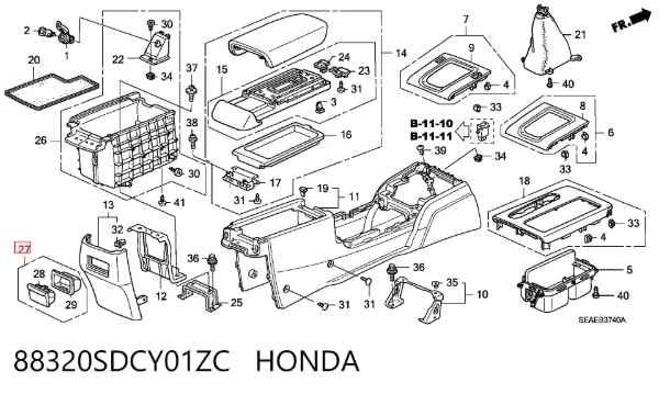  88320SDCY01ZC Honda