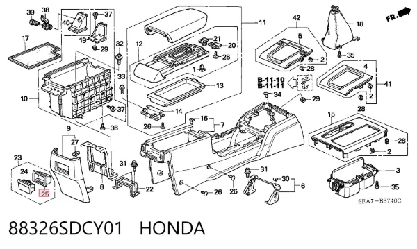  88326SDCY01 Honda