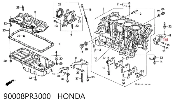  90008PR3000 Honda