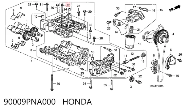  90009PNA000 Honda
