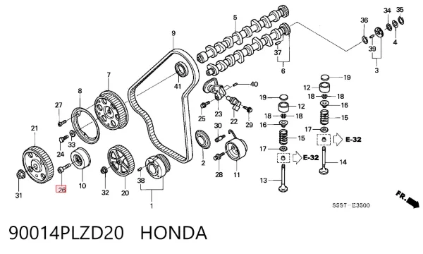  90014PLZD20 Honda