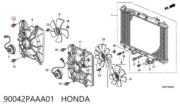  90042PAAA01 Honda