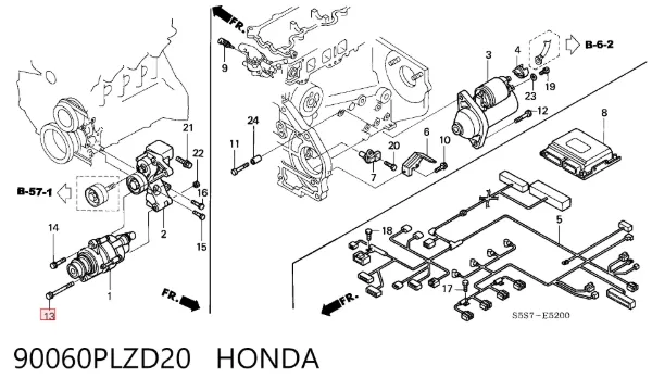  90060PLZD20 Honda