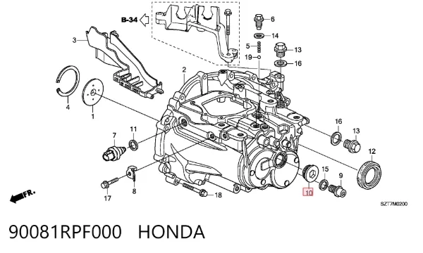  90081RPF000 Honda