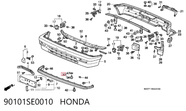  90101SE0010 Honda