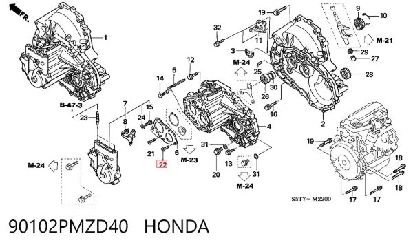  90102PMZD40 Honda