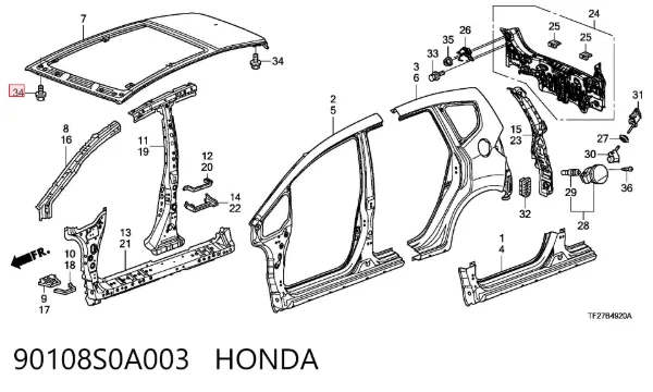  90108S0A003 Honda