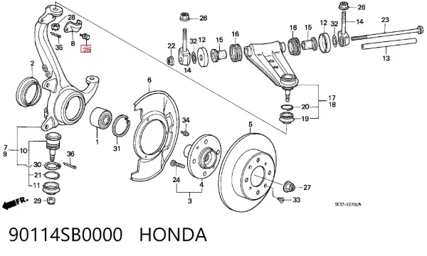  90114SB0000 Honda