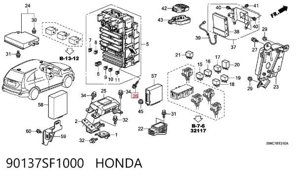  90137SF1000 Honda