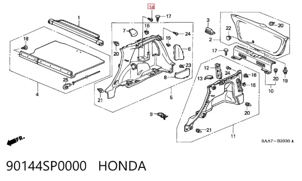  90144SP0000 Honda