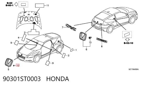  90301ST0003 Honda