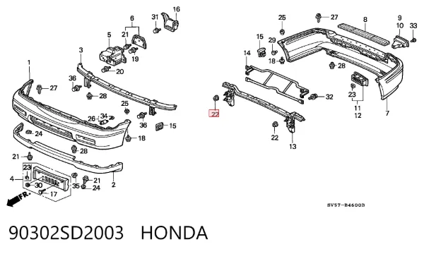  90302SD2003 Honda