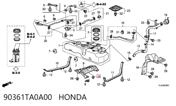  90361TA0A00 Honda