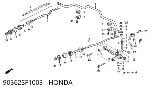  90362SF1003 Honda