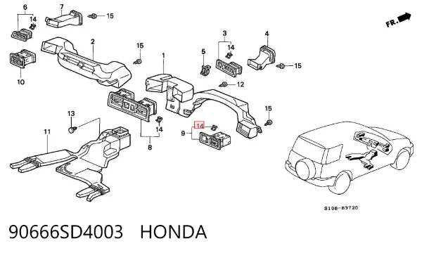  90666SD4003 Honda