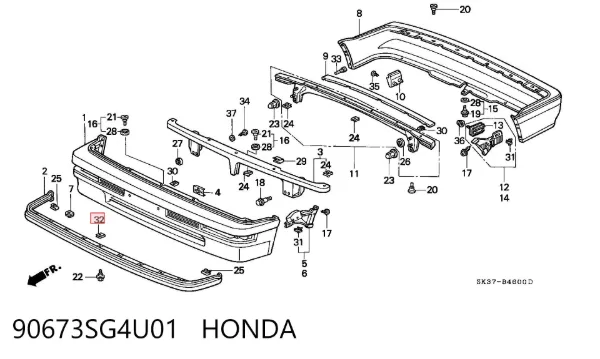  90673SG4U01 Honda