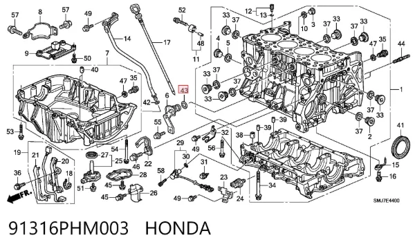  91316PHM003 Honda
