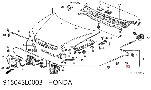  91504SL0003 Honda