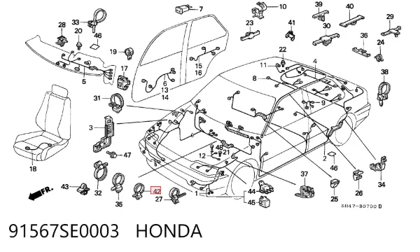  91567SE0003 Honda