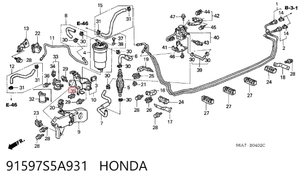 91597S5A931 Honda