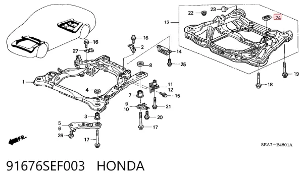  91676SEF003 Honda