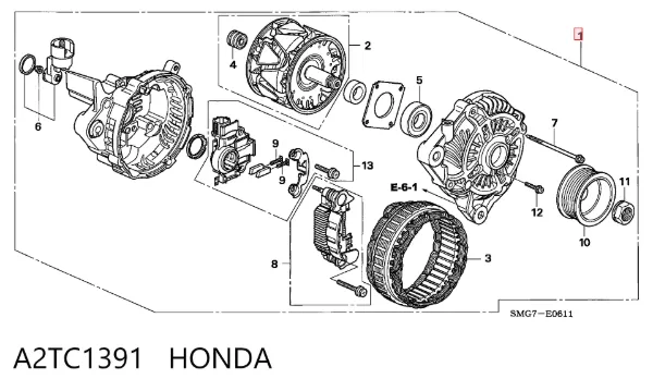Alternador A2TC1391 Honda