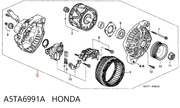 Alternador A5TA6991A Honda