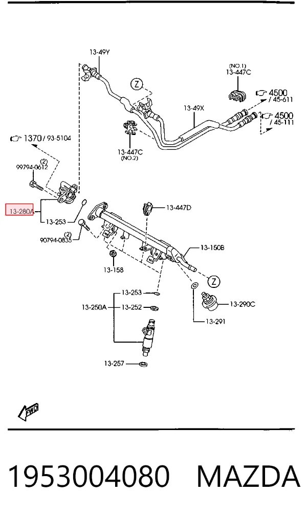Regulador de presión de combustible Mazda 323 F VI