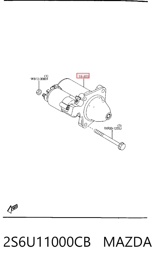 Motor de arranque 2S6U11000CB Mazda