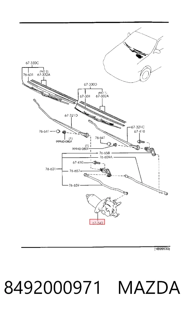 Motor limpiaparabrisas Mazda 323 F V