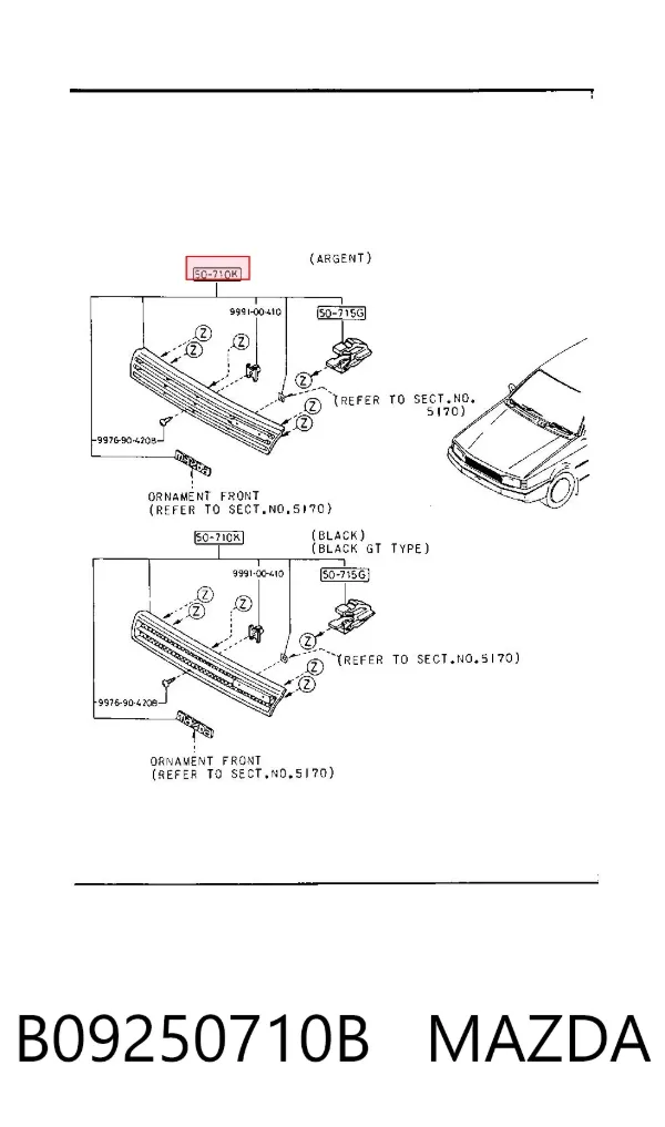 Parrilla Mazda 323 III
