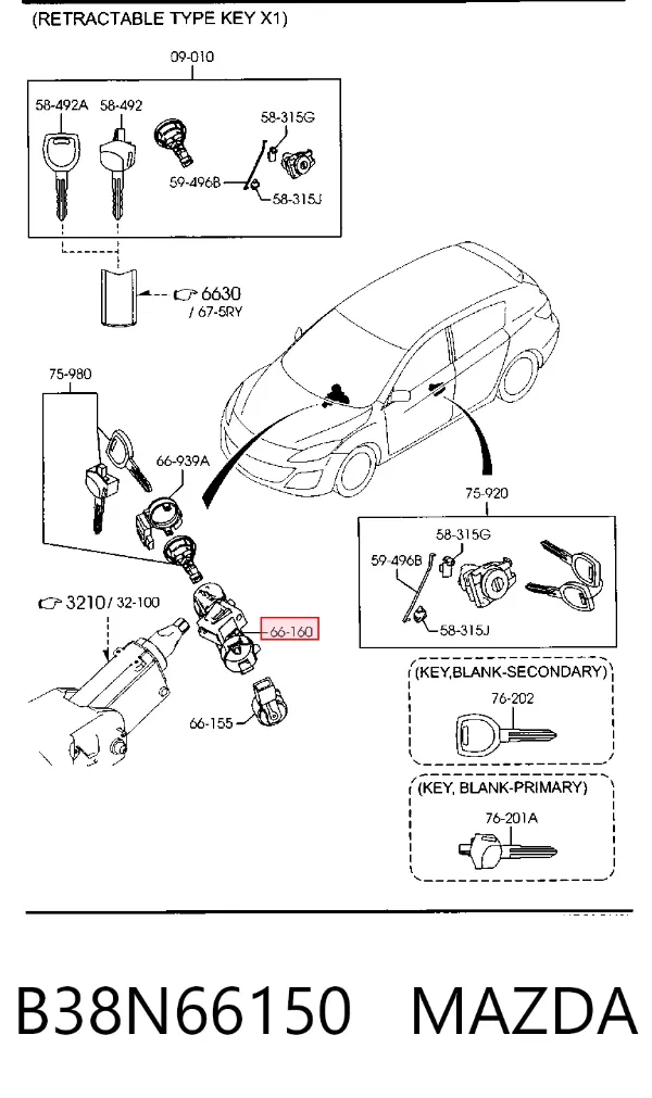  B38N66150 Mazda