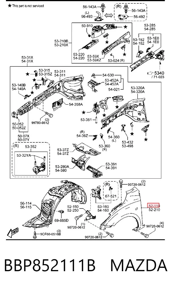 Aleta BBP852111B Mazda