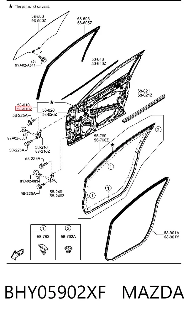 Puerta delantera izquierda Mazda 3 BM, BN