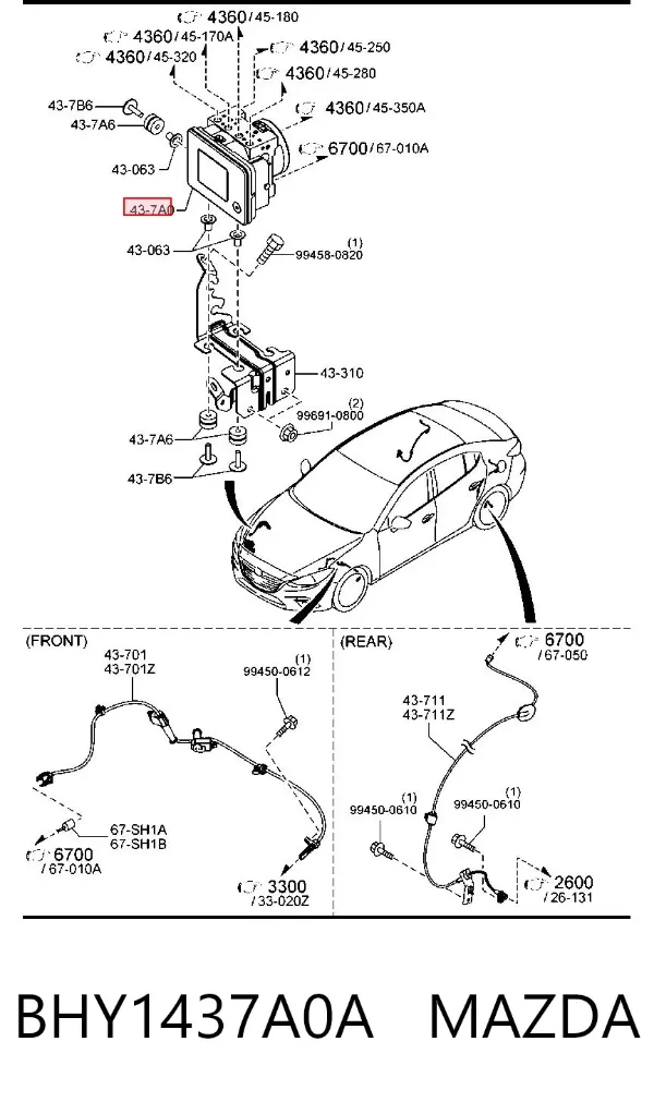 Módulo ABS Mazda 3 BM, BN
