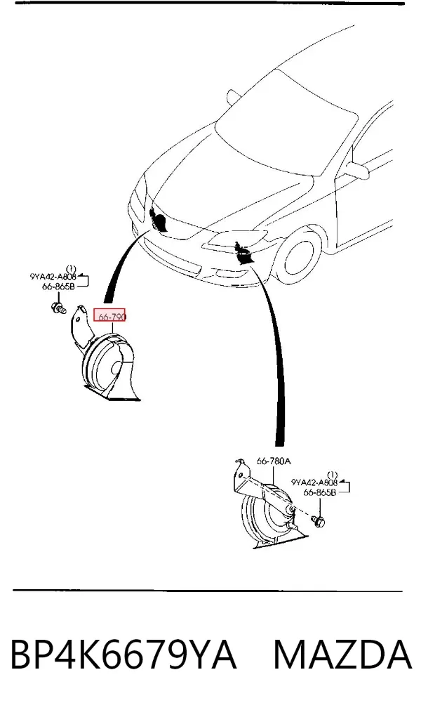 Claxon BP4K6679YA Mazda