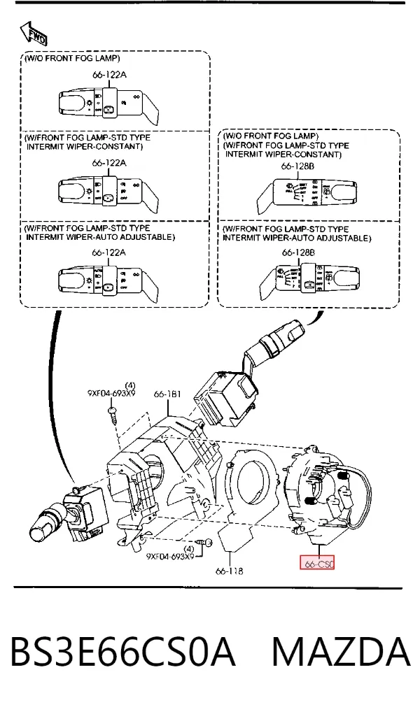 Anillo AIRBAG BS3E66CS0A Mazda